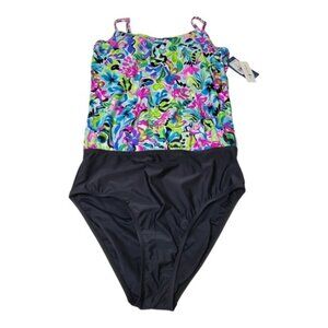 Caribbean Joe Women Swimwear Size 12 Built In Bra